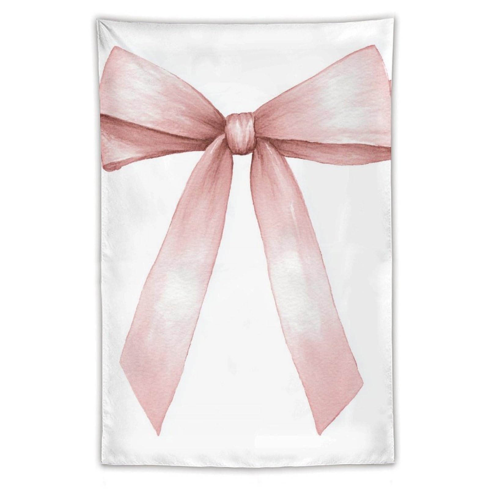 Jubonexis Pink Ribbon Bow in Coquette Garden Tapestry Polyester Aesthetic Wall Hanging Bedroom Living Room Dorm Decor 40"x60"