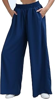 Ravin Womens Petrol Casual Wide Leg Pants With Two Pockets Pants