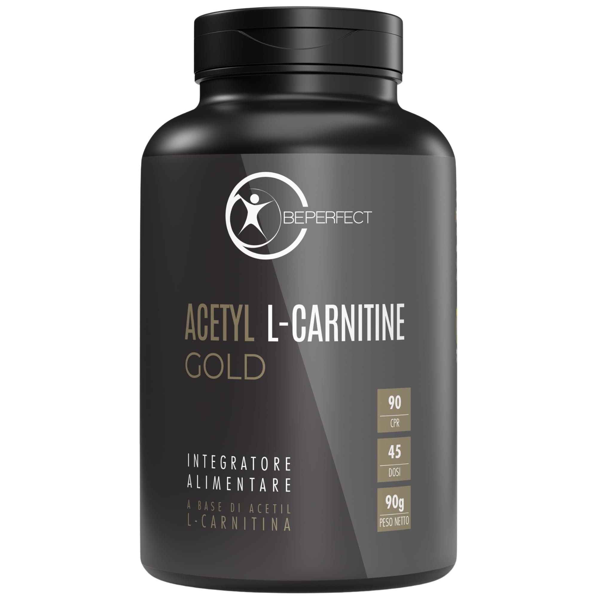 Acetil L-Carnitina Tartrato Integratore – 3360 mg per Dose – 90 Compresse – Supporto Metabolico ed Energetico per Sport, Recupero e Attività Fisica