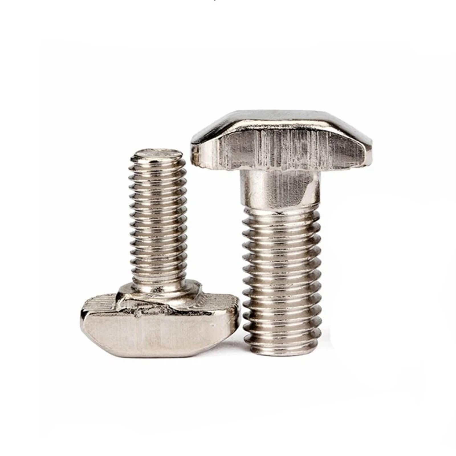 Zestaw śrub i nakrętek do rowków T, Stalowe śruby z łbem młotkowym M5 M6 M8 T Złącze aluminiowe 10 szt. 10-45 mm 20-45 profili(4545-M8-30mm)