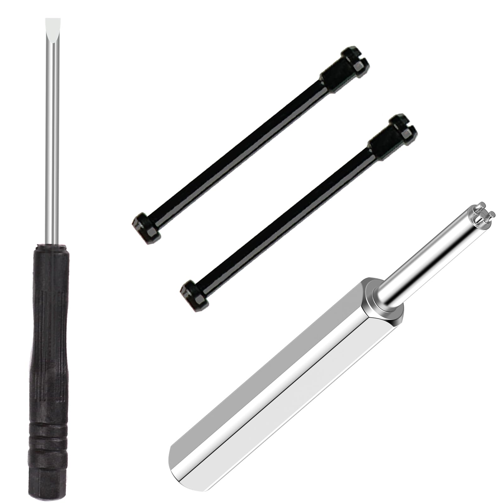 Screw Rod Fit for Amazfit T-Rex 3 A2322 Rugged/Military Watch 48mm, Stainless Steel Link Bar Replacement Screws with Screwdrivers Removal Tool for T-Rex3 Accessory (Black)