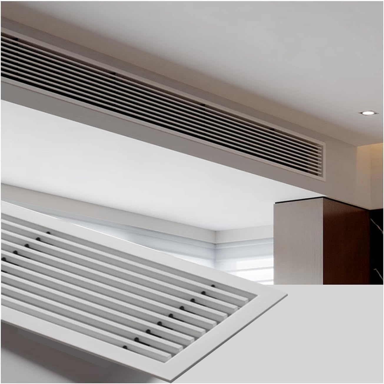 Griglia di Ventilazione Rettangolare in Acciaio e Plastica ABS