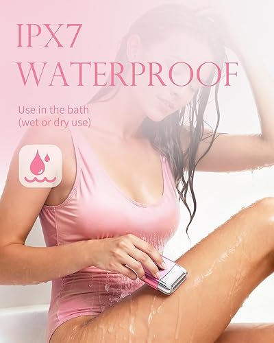 Miniatura 5 de Maquinillas de afeitar eléctricas inalámbricas para mujer, afeitadora eléctrica de viaje con pantalla LED, afeitadora corporal recargable para área