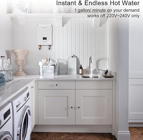Miniatura 3 de Calentador de agua eléctrico sin tanque bajo demanda de 240 V, ECOTOUCH 5.5KW calentador de agua caliente para fregadero, calentador de agua