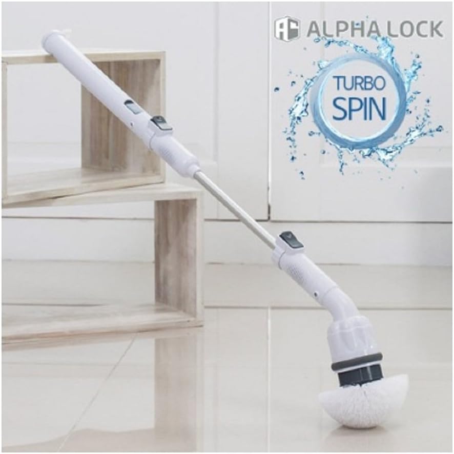 ALPHA LOCK Turbo Spin Wireless Bathroom Cleaner for Toilet Tile,Furniture Recharging Function