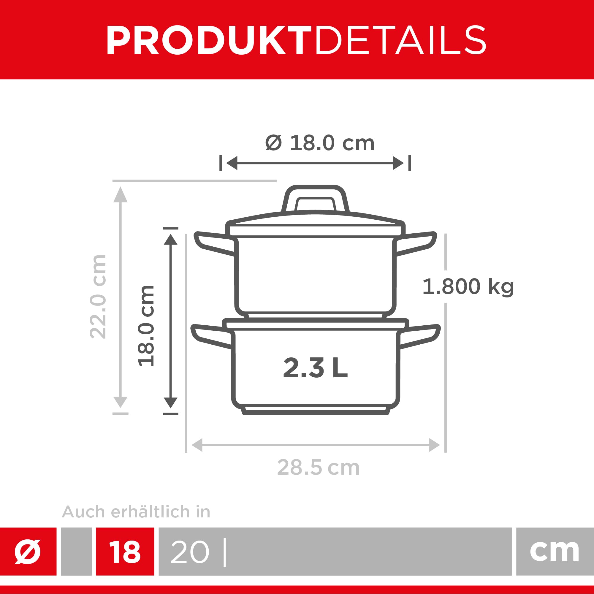Kuhn Rikon Allround Dampfgarer Edelstahl 18 cm - Stapelbarer Dampftopf