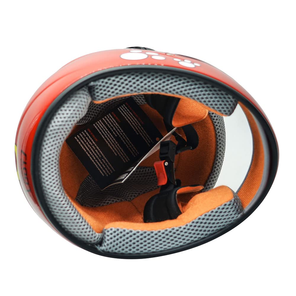 Casco De Motocicleta De La Infancia, Ciclomotor para Muchachos Niños De Childs, 3 Colores Deseo Choice (Red)