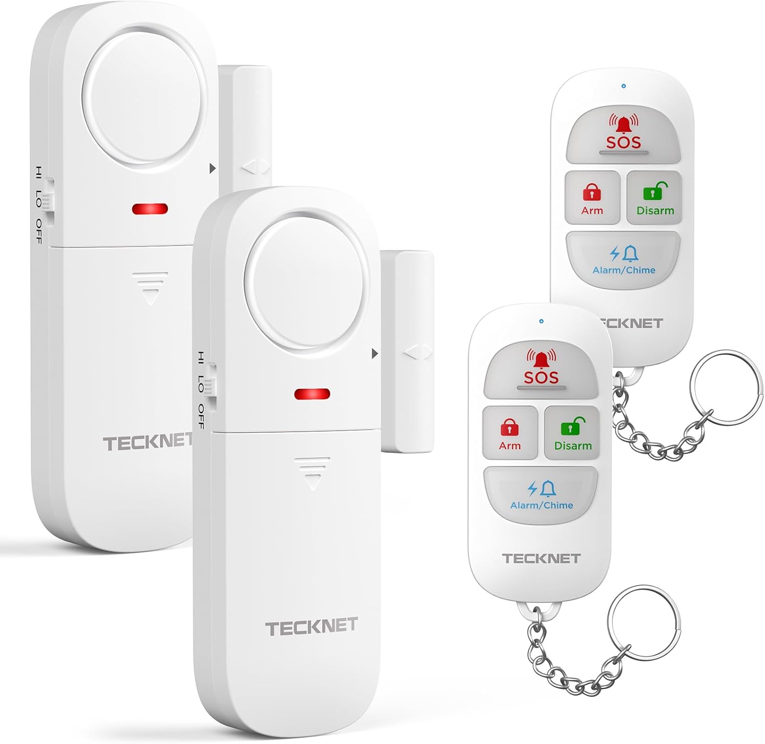 TECKNET Sensor Alarm for House Safety, Door and Window Alarm, Door Alarms for House Safety, Transportable 2-in-1 Alarms and Doorbells, for Youngster Security