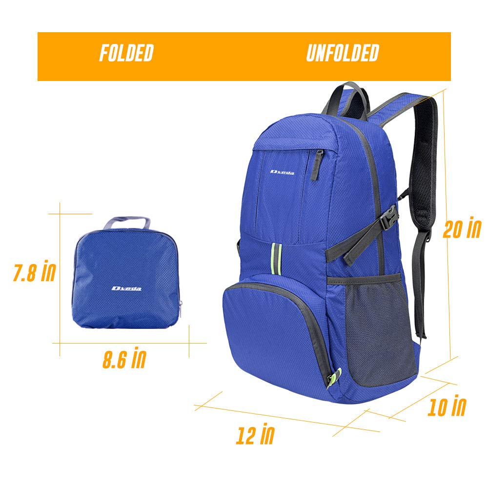Sac à Dos Pliable DVEDA 35 L - Léger (0,3 Kg) - Étanche - Pour Randonnée Et Voyage