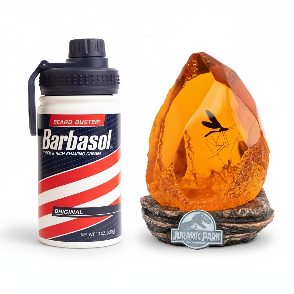 Grupo Erik Pack Jurassic Park: Lámpara, Figura y Botella de Agua Térmica de Acero Inoxidable - Merchandising y Regalos