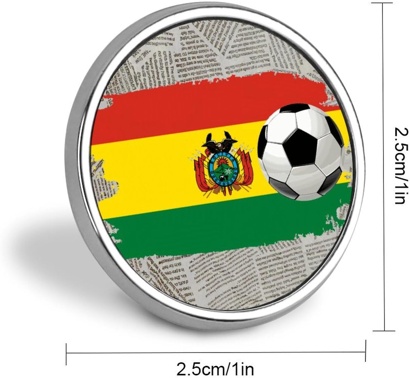 Bolivia Flag Football Pins Pack Team Athlete Jean Buttons Patriotic Flag Enamel Pins Memorial National Day Backpack Pins Classic Pin Set For Women Men Girls Kids Gift Housewarming Gift