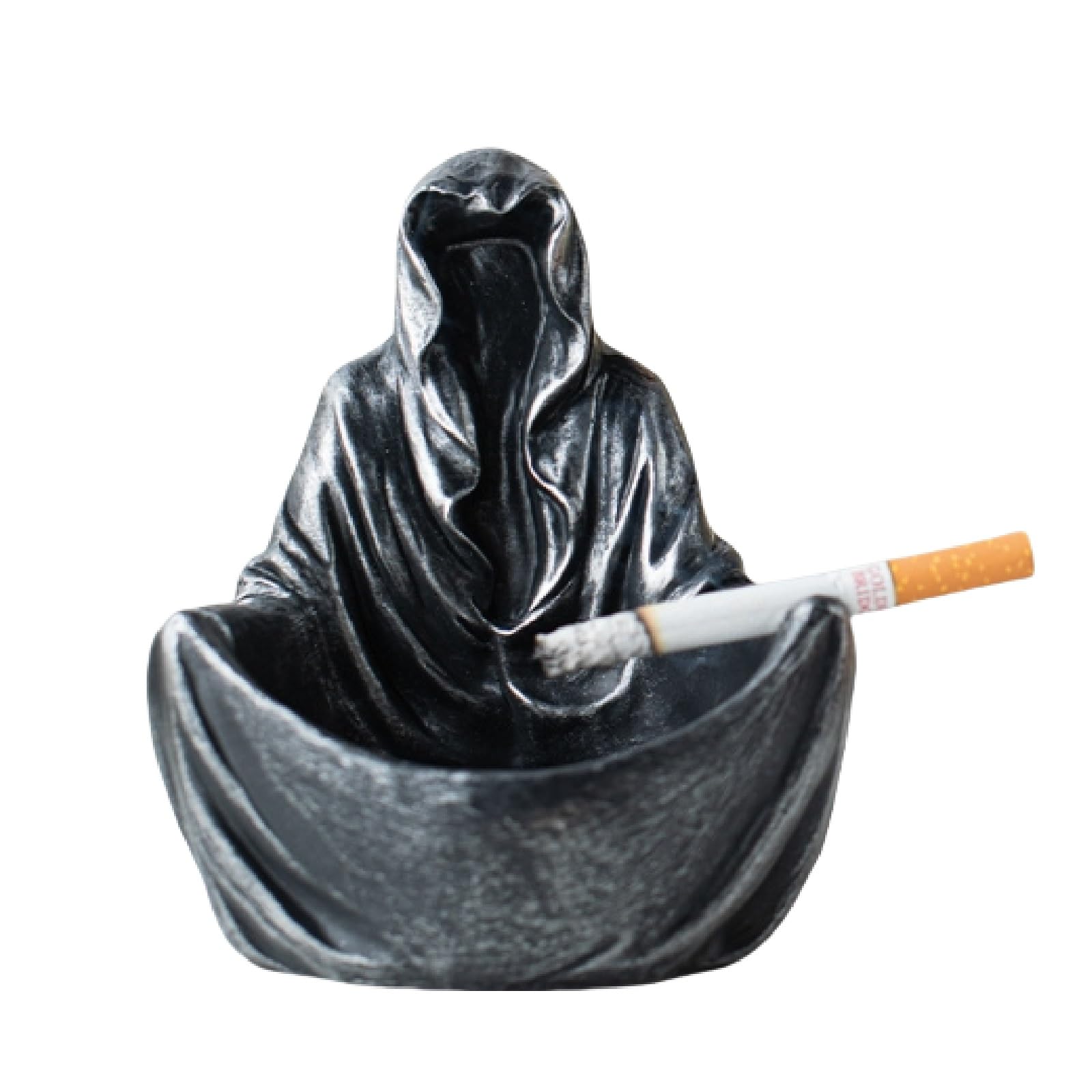 Whbbbj One Color Creative Reaper Ashtray, Black Reaper Sitting Ash Tray, Halloween Mysterious Grim Reaper Ashtrays, Wizard Ashtray, Scary Ashtray, Spooky Gifts, Cigar Ashtray For Smokers, For Home Office Decor