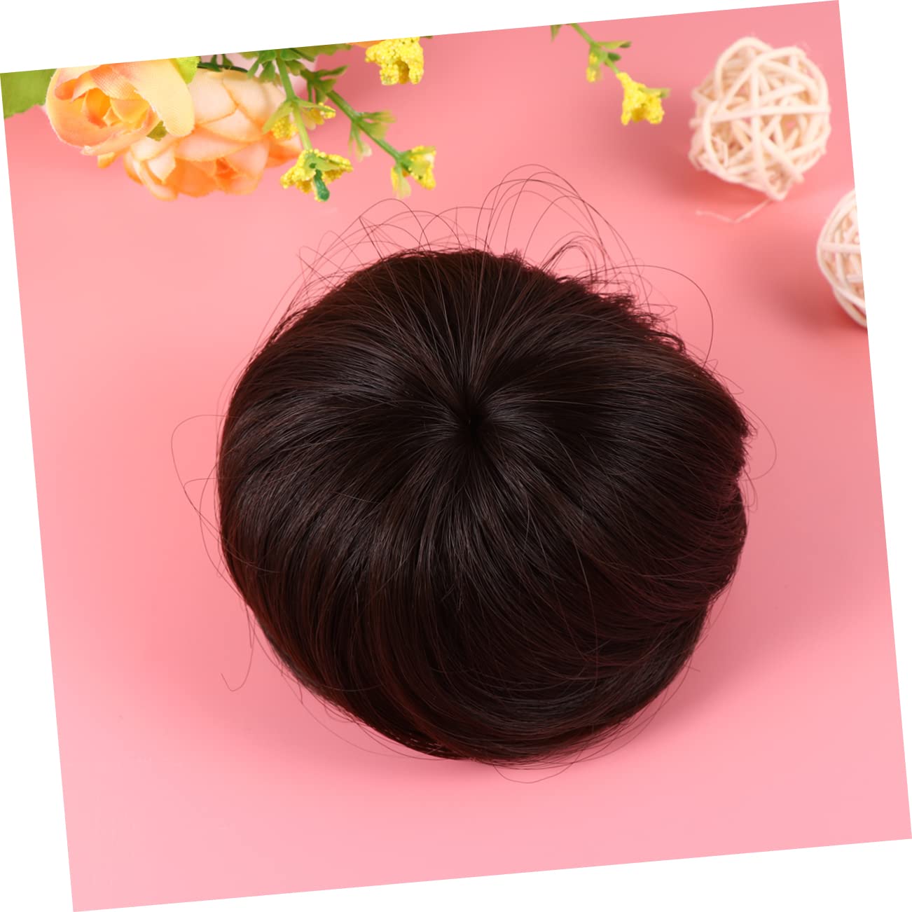 VICASKY Synthetic Hair Bun Wig Chignon Hairpiece Tool for Dark Brown Messy Updos Easy to Use High Temperature for Volume Fullness for Everyday Special Occasions
