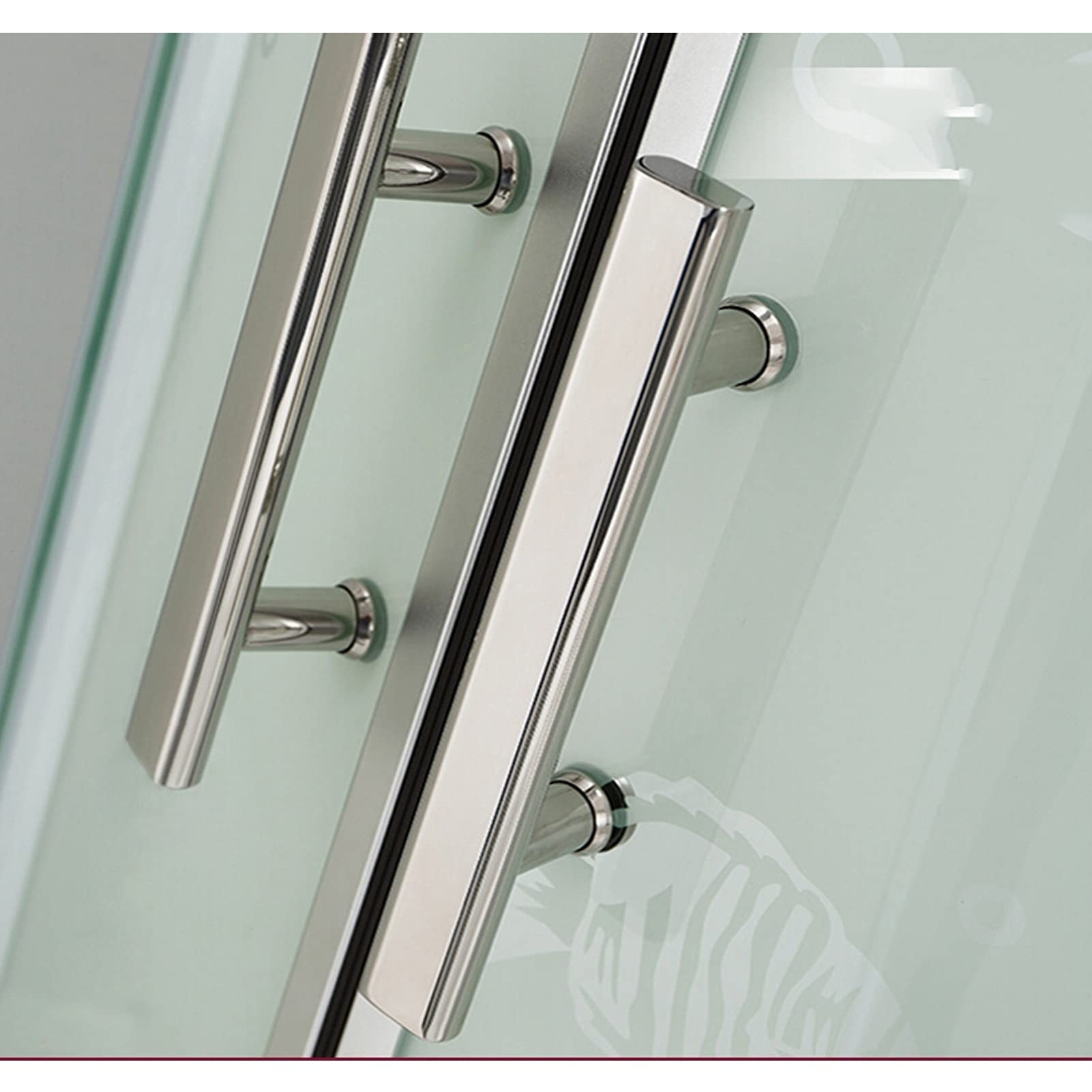 Yosoo Manija De Vidrio Para Puerta De Ducha, Aleación De Aluminio, 1.1