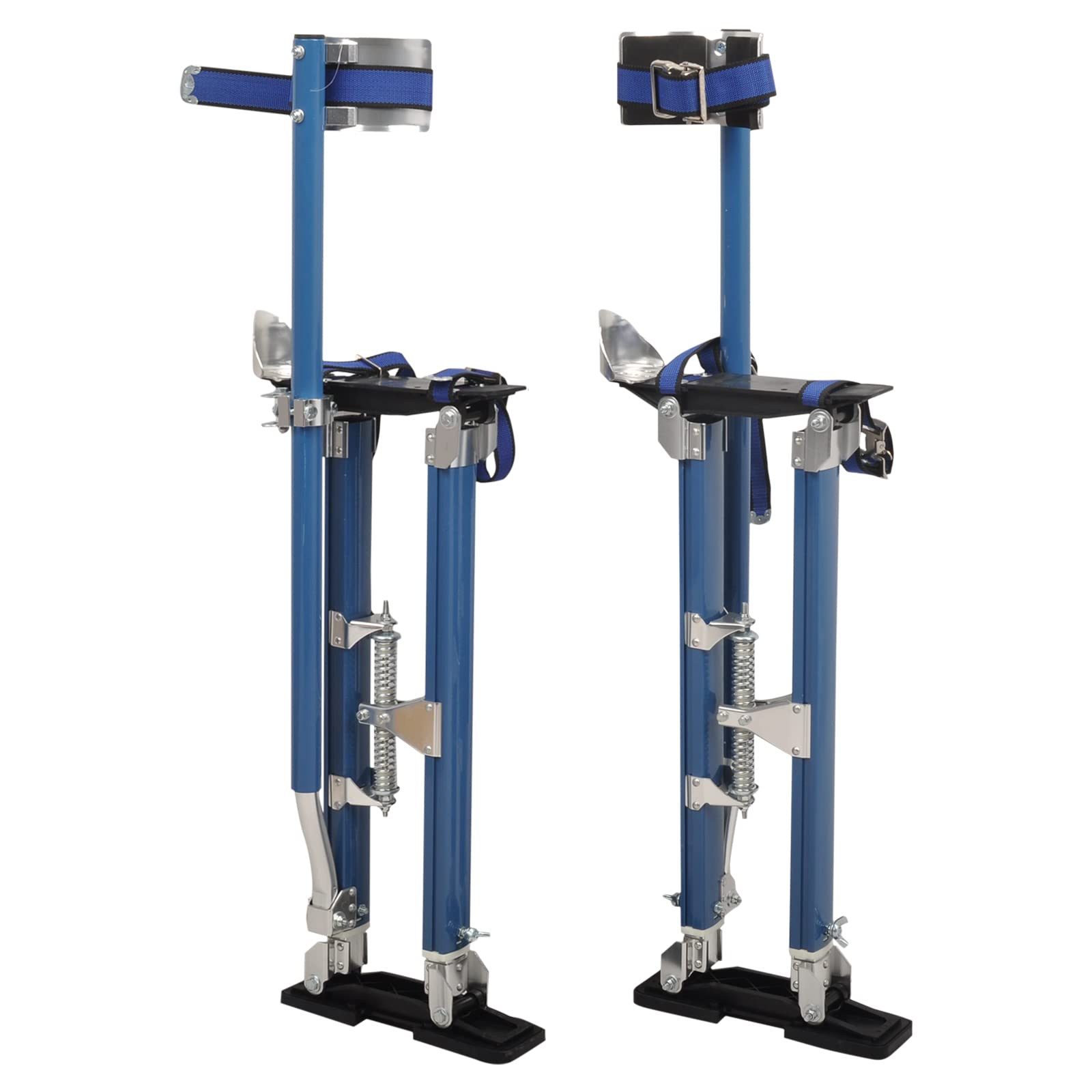 TBAPFS Drywall Stilts 24-40 Inch Height Adjustable Lifts Aluminum Tool for Painting Finishing Pruning Branches Cleaning - Blue (24" - 40")