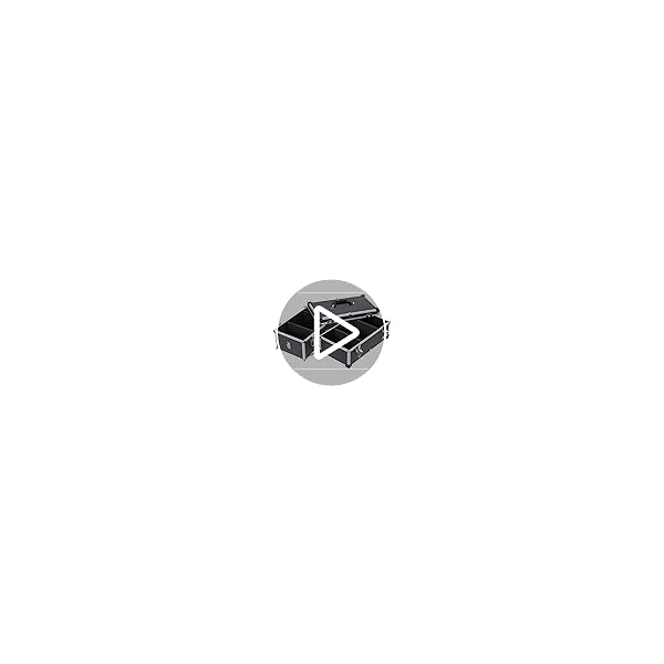 HMF 14660-02 Alu Werkzeugkoffer leer, 2 Etagen, 44 x 32,5 x 24 cm, schwarz – Bild 8