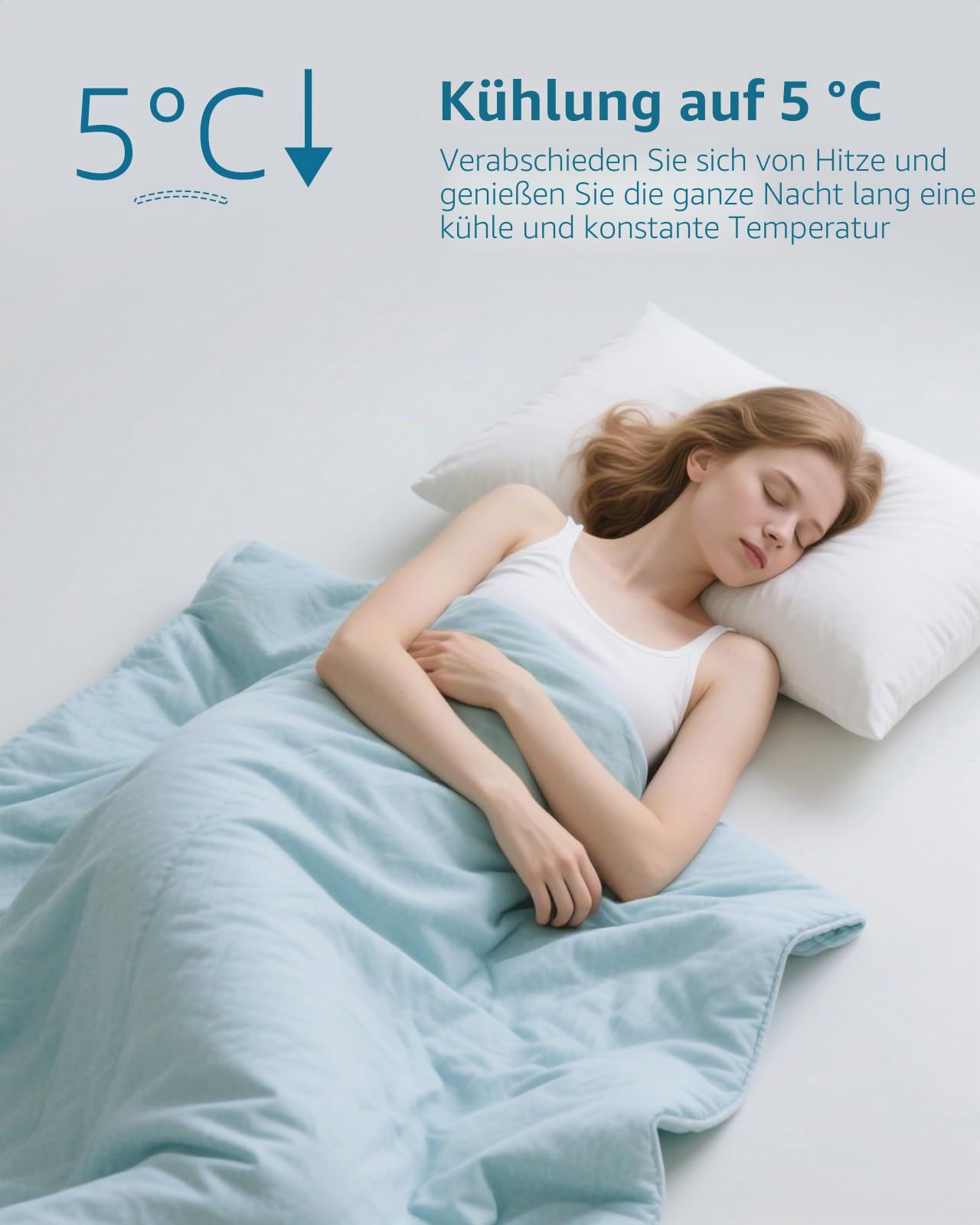 Kühldecke 240×220 cm, Sommerdecke für heiße Schläfer, sicher für Babys, Ganzjahres-Bettwäsche, um bei Nachtschwitzen kühl zu halten, doppelseitig, atmungsaktiv, Leichtgewicht