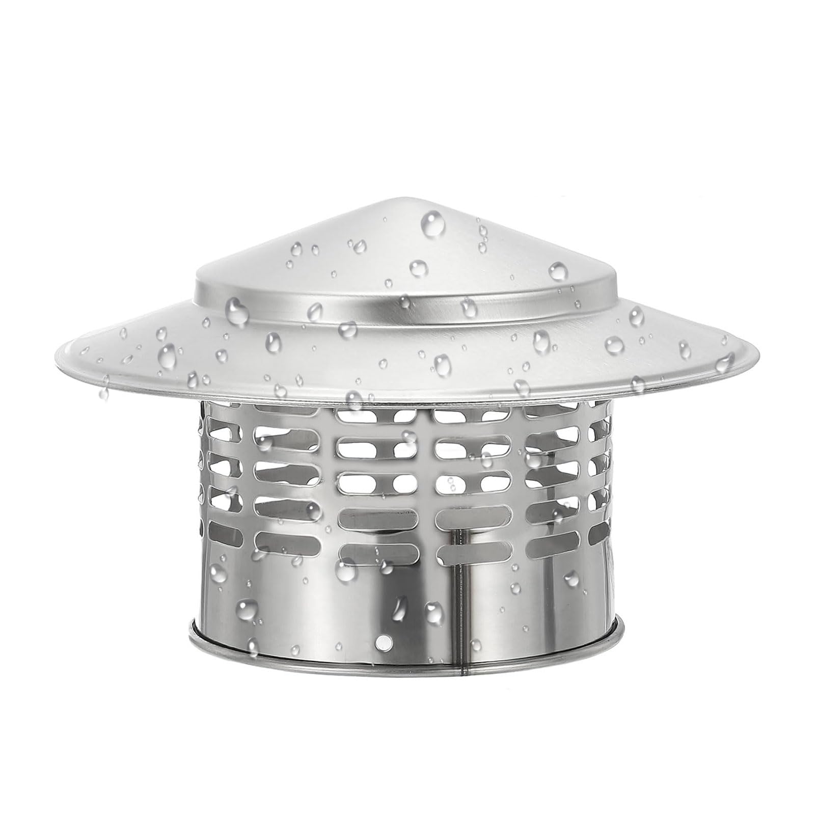 Comignolo antivento antipioggia Copertura Del Camino Tetto Esterno Cappello per Camino in Acciaio Inox 304 Cappuccio per Camino Terminale Canna Fumaria per Condotti di Stufe E Camini