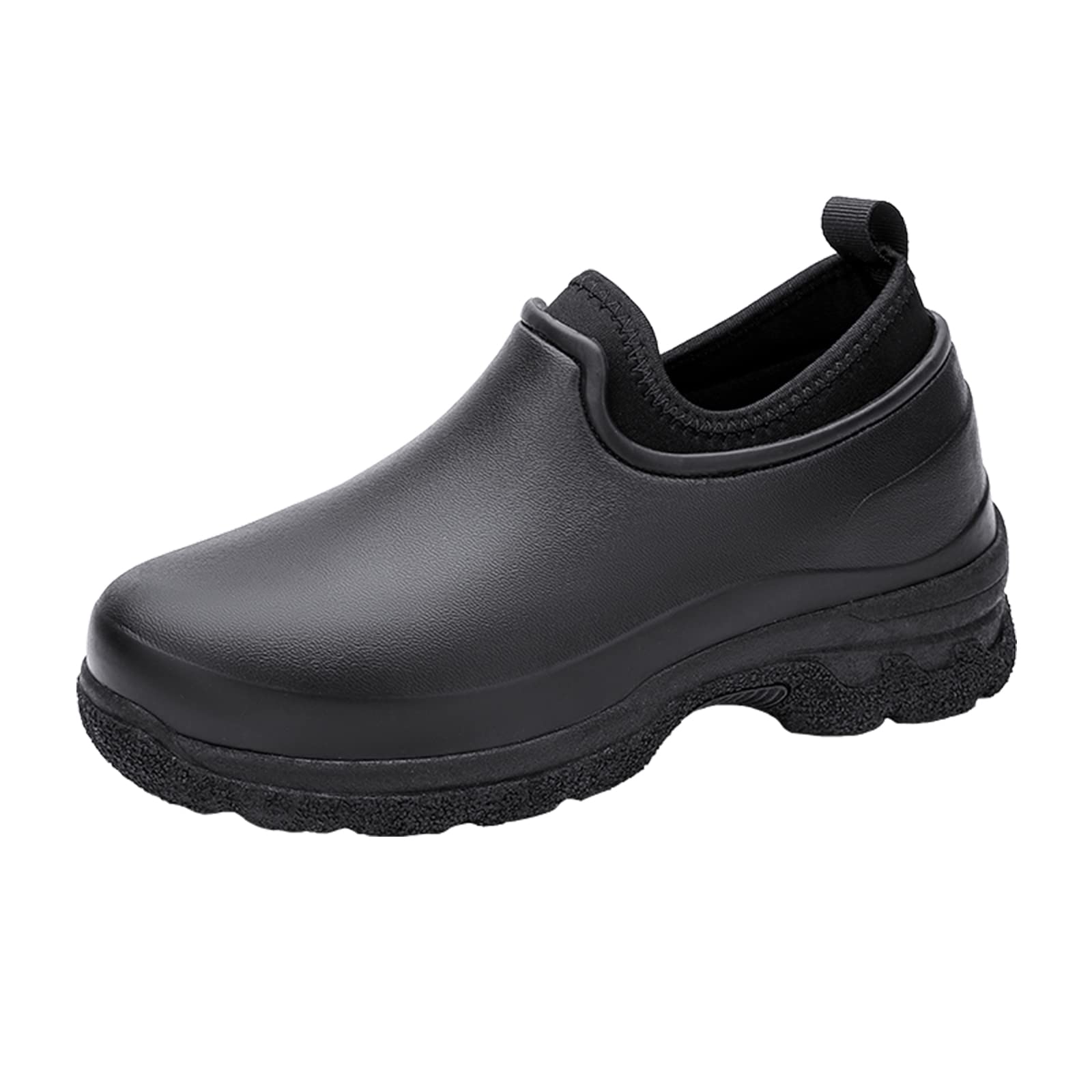 Meidiastra Mens Womens Chef Clogs Slip Oil Resistant Kitchen Work Shoes Slip On Nurse Shoes Indoor Outdoor Garden Clogs Work Shoes Black 39