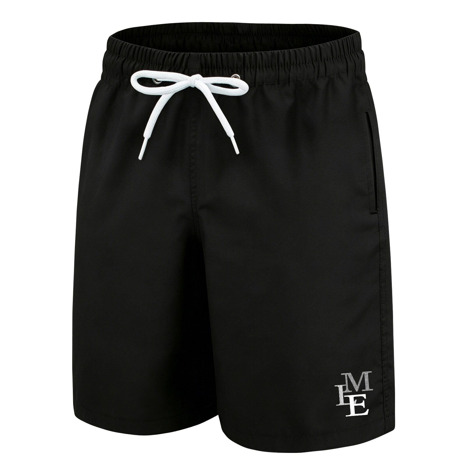 MEILONGER Costume da Bagno Pantaloncini da Bagno Estivi per Ragazzini Bambini Foderate in Rete Asciugatura Rapida 6-20 Anni(Nero,10-12)