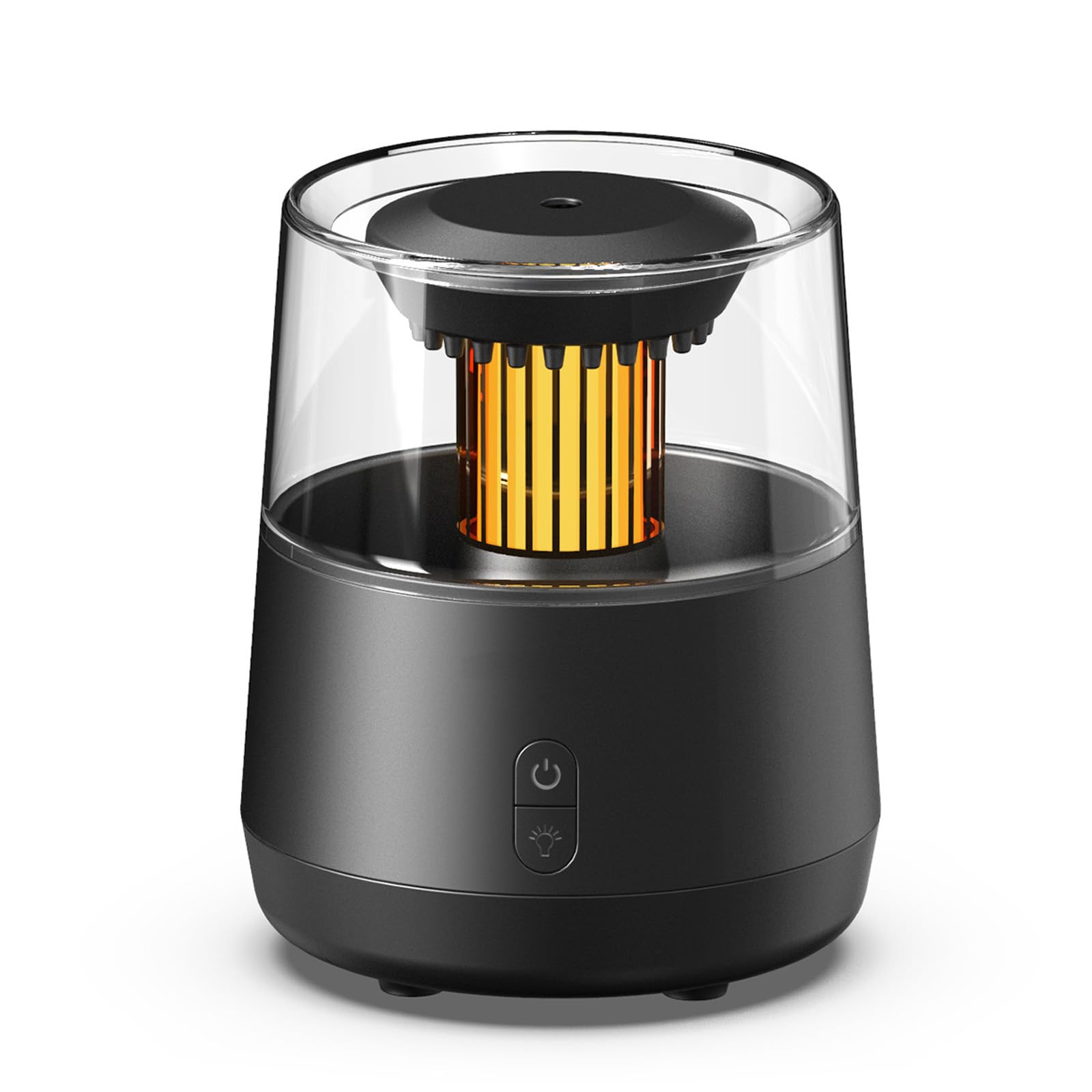 Genérico Humidificador De Aceites Esenciales De Aromaterapia para El Hogar, Humidificador De Vapor Frío con Temporizador, Tanque De Agua De Gran Capacidad De 320 Ml (Black)