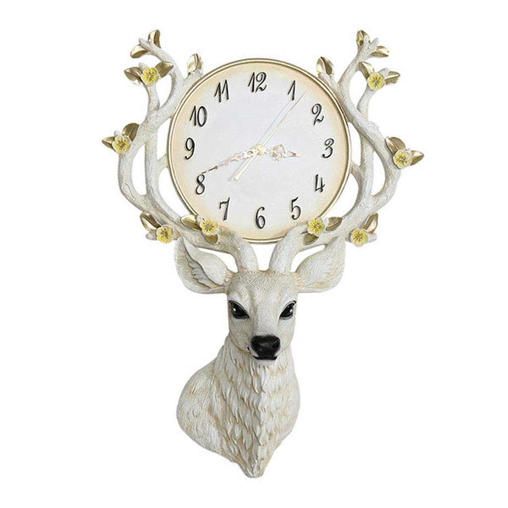 北欧 鹿の頭 壁掛け時計 シンプル モデル フォトフレーム付