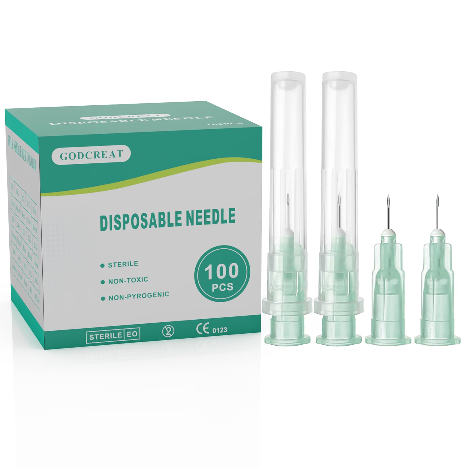 100 uds 32Ga 4mm Aguja 32 calibre Agujas de inyección estériles desechables dispensadoras Suministros de laboratorio embalaje sellado individualmente