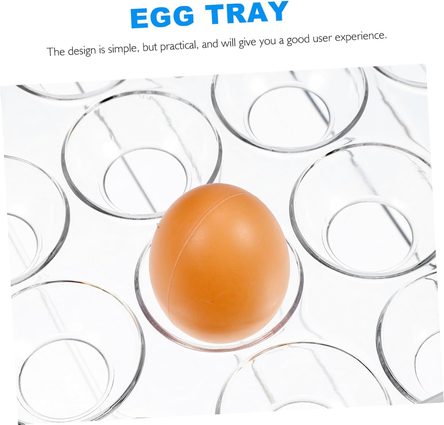 Cabilock Transparent Egg Storage Box Double Auto Rolling Egg Organizer Stackable Egg Tray for Refrigerator Space Saving Container for Duck Eggs and More Easy to Clean