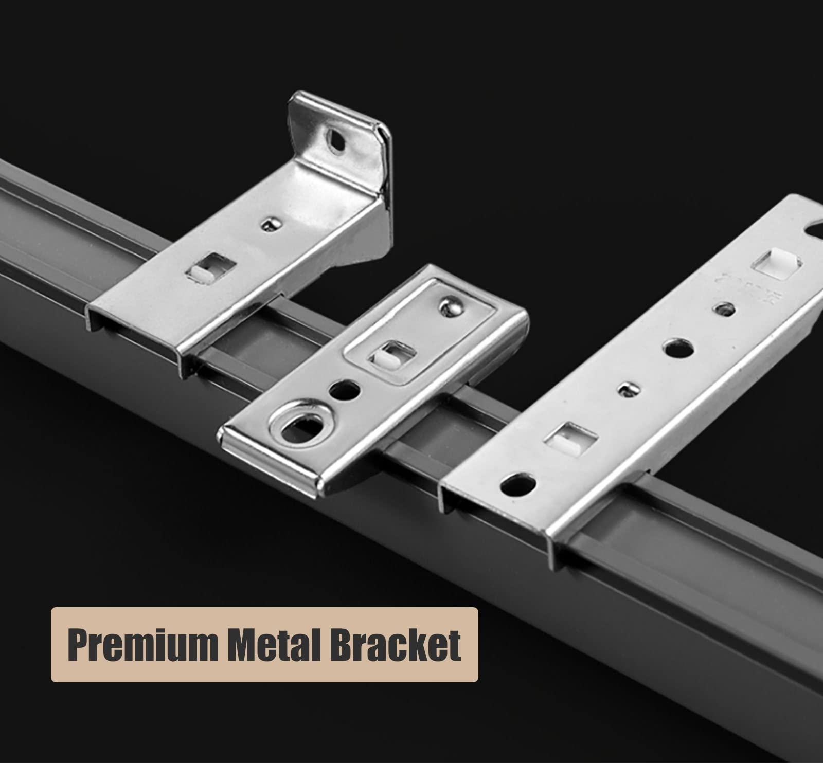 Binari e Accessori per Tende da Parete 2 3 4 5 6 7 8 m, Asta per Tenda divisoria in Alluminio per Tende Pesanti, Soggiorno, Ufficio, Veranda Esterna, Impermeabile e antir.Gold-3.66m/12ft