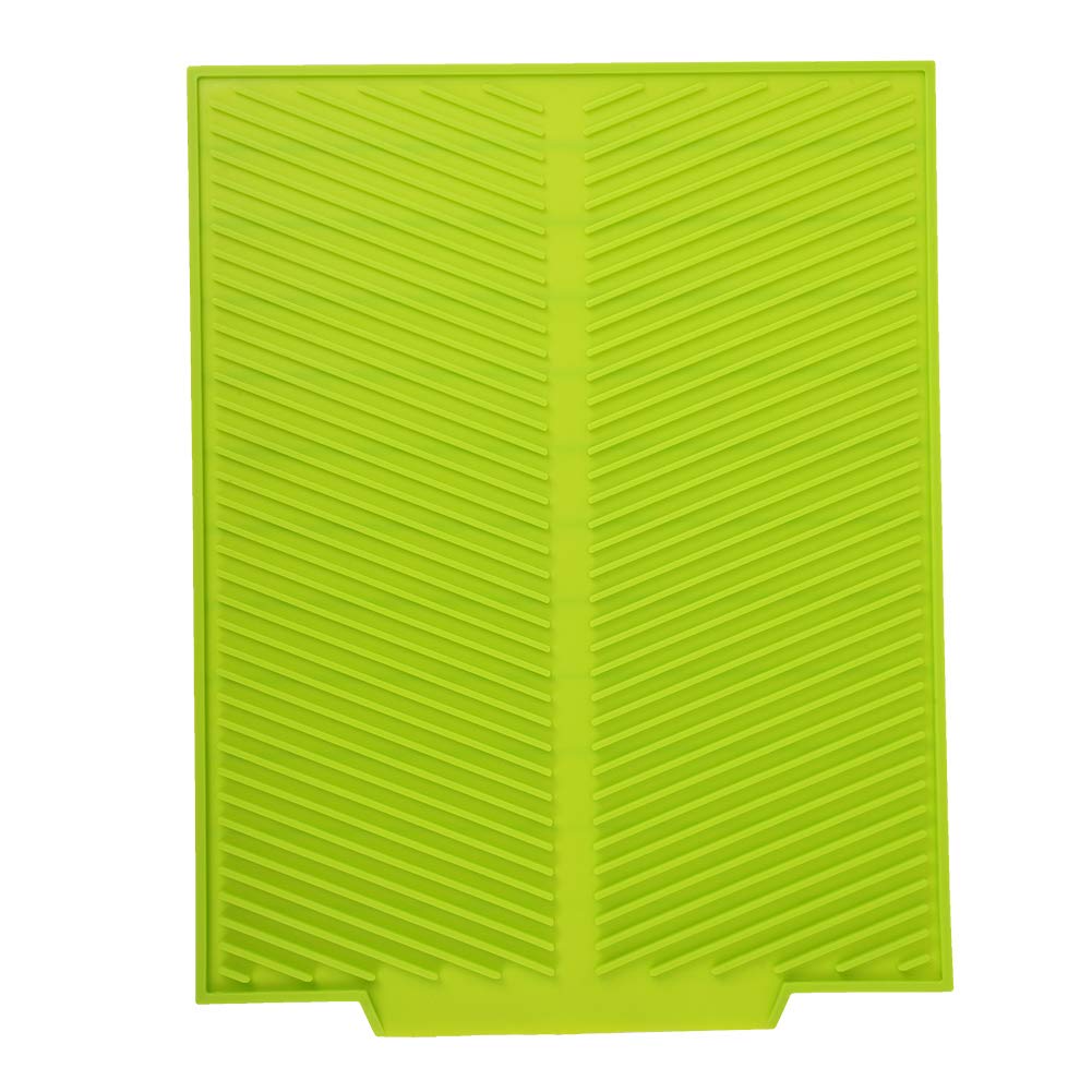 MOUMOUTEN Folding Draining Board Mat, Extra Large Dish Drying Mat Premium Heat Resistant Silicone Pad