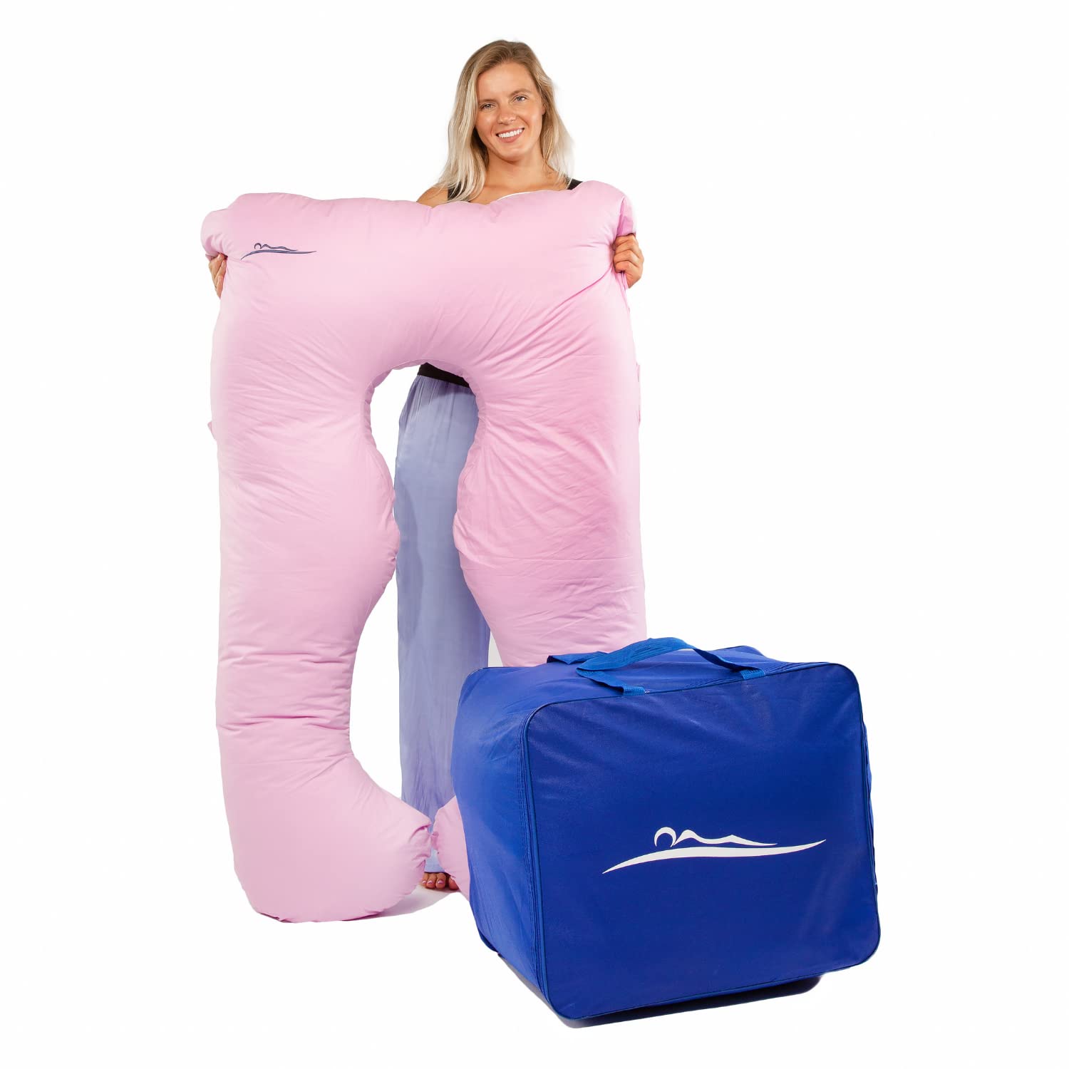 Cuscino Comfort Originale (100 x 150) - Cuscino Ortopedico Cervicale in Memory Foam, Cuscino per gambe e schiena per dormire, Morbido in Cotone, cuscino da Abbracciare | rosa - cotone