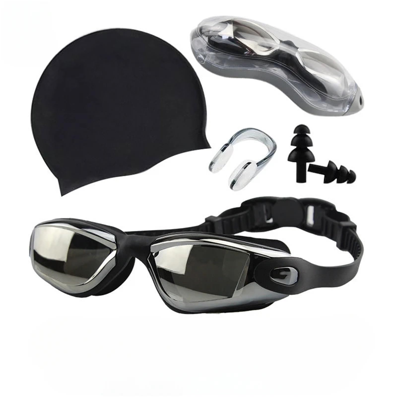 Gafas de natación antivaho Para Deportes | For Adultos Con Gorro De Silicona Y Juego De Gafas De Natación.