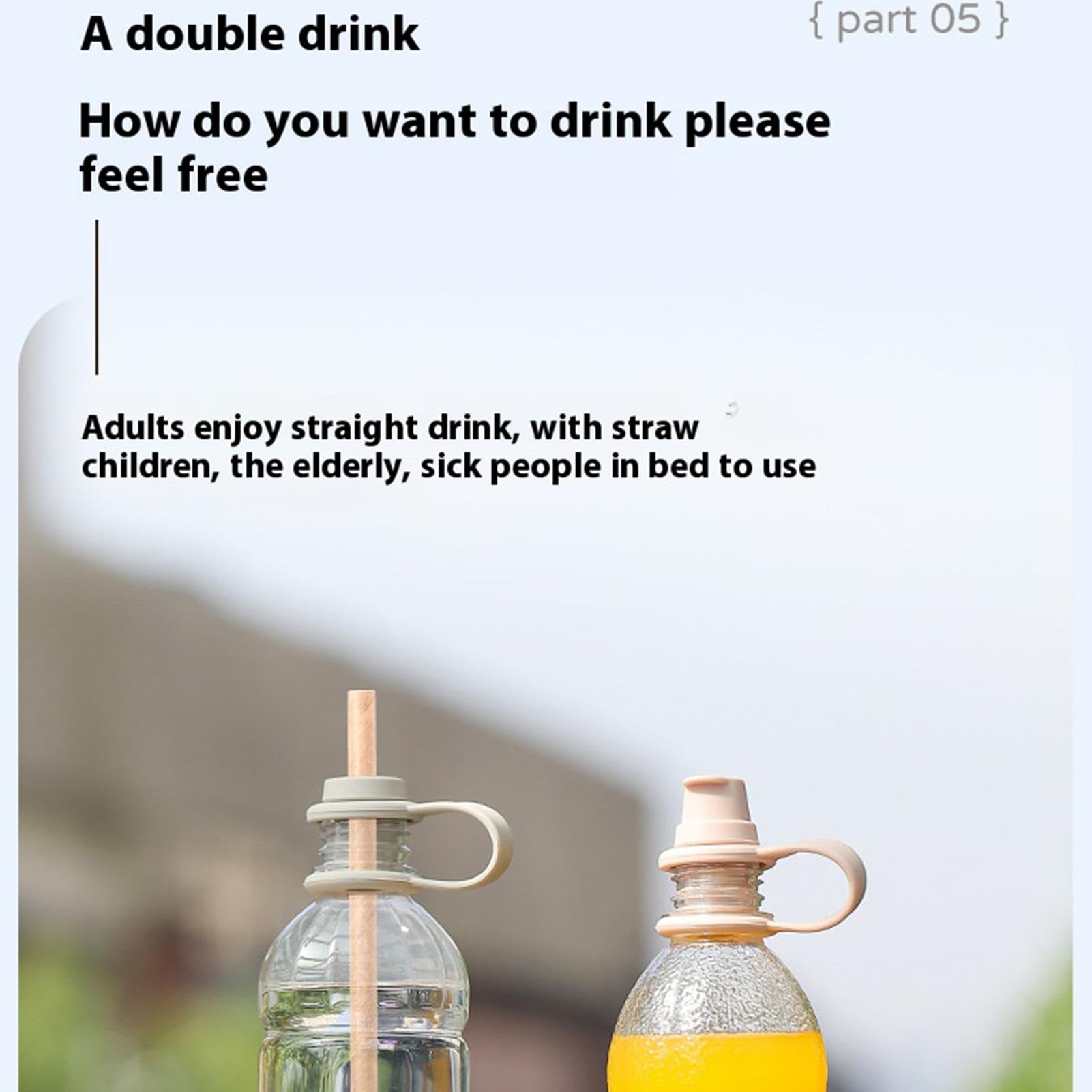 Auslaufsicherer Silikon-Flaschenaufsatz mit Auslauf – 2 Stück Baby-Wasserflaschenverschluss, Silikon-Flaschen-Top-Auslauf-Adapter als Ersatz für Kinder, Silikon-Trinkbecherdeckel