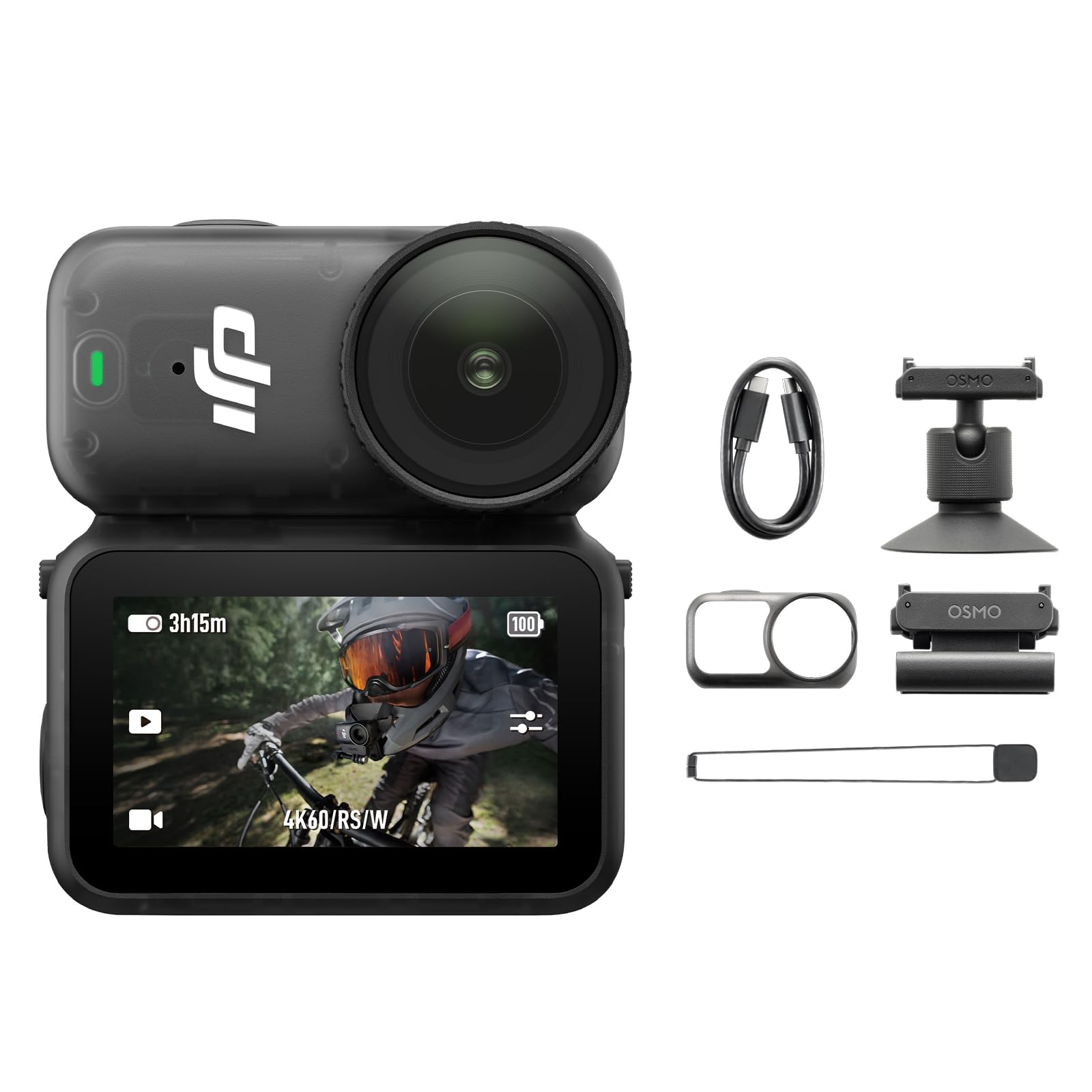 DJI Osmo Nano Standard Combo 64 GB 4K/60fps Mini-Cam 1/1,3″ Sensor 143° Weitwinkel-Video 200 min Akku wasserdicht POV-Kamera
