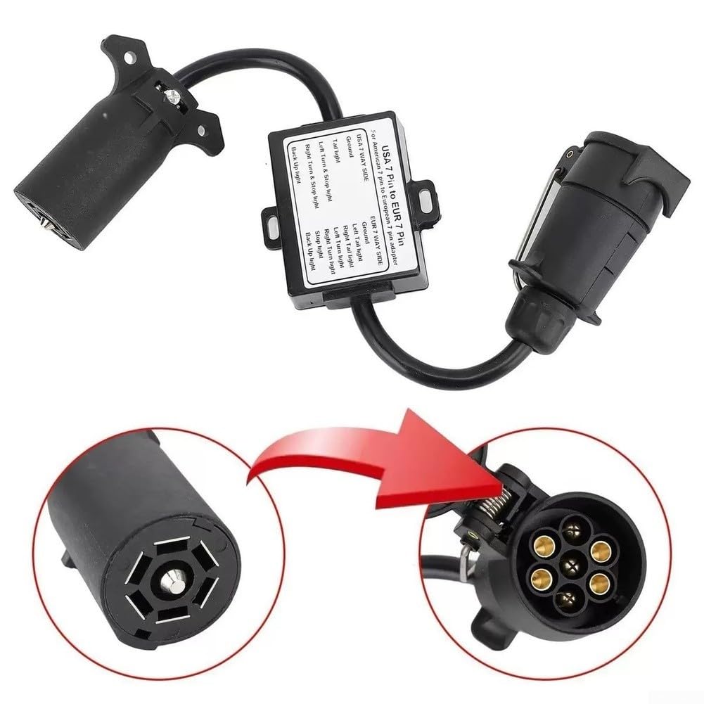 Adaptador de plástico resistente de 7 vías a 7 pines UE