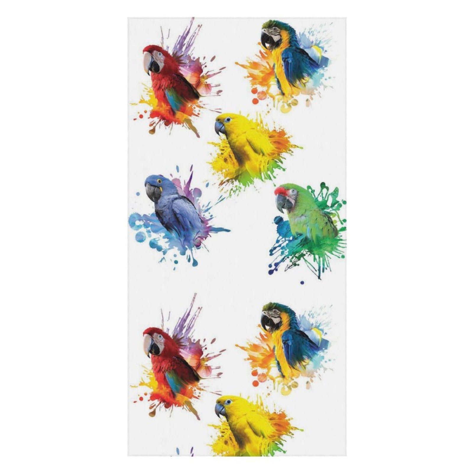 LWORZIIB Beach Towel, 3D Watercolor Parrot Bath Towel, Pool Towel Great for Gym Swimming 80 X 160cm
