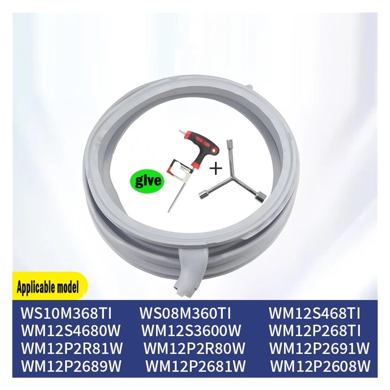 Sello De Goma Para Puerta De Lavadora De Tambor，compatible Siemens Y Bosch
