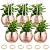 Remerry 6 Pcs Disco Ball Planter Mirror Ball Boho Hanging Planter Flower Pots Vase with Chain and Wooden Rings for Indoor Outdoor Plants Succulents Cacti Flowers Home Decorations