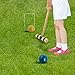 GSE Games & Sports Expert 30'' Classic Six Player Croquet Set with Wooden Mallets, Colored Balls, Sturdy Carrying Bag for Family & Friends, Great for Outdoor Lawn, Backyard, Park
