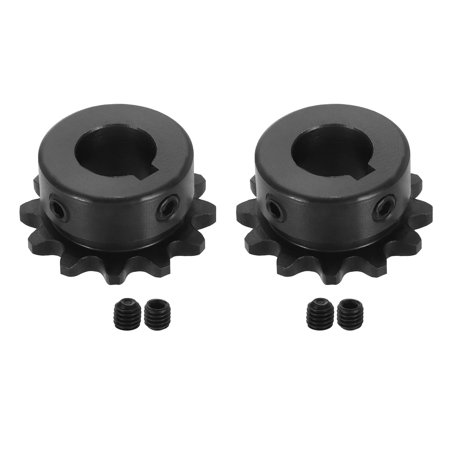 uxcell 2 Pcs #35 Chain Roller Sprocket 3/4" Bore, 24 Tooth C45 Carbon Steel ANSI #35 Roller Sprocket Round Hole with Set Screws for ISO 06C Chain — Amazon image 20