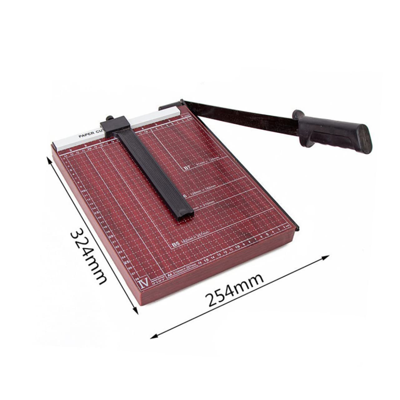 Taglierina Carta A4 a Ghigliottina per Foto e Lavori Manuali | Base Grigliata Robusta in Metallo, Sistema di Bloccaggio Automatico, per Ufficio e Scuola