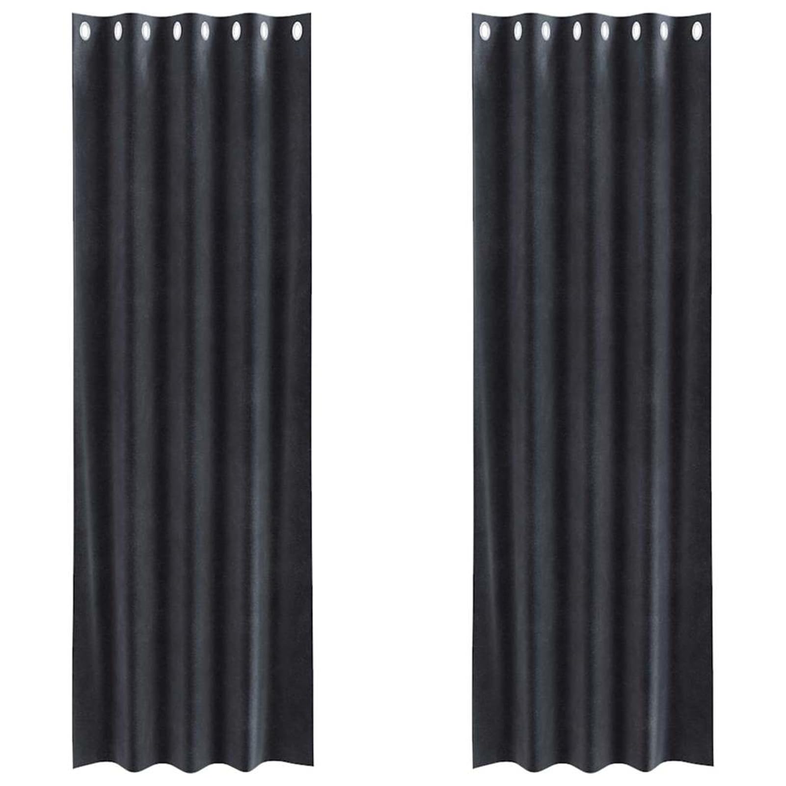 Cortinas opacas de terciopelo gris oscuro 140x260 cm elegancia y suavidad para el salon