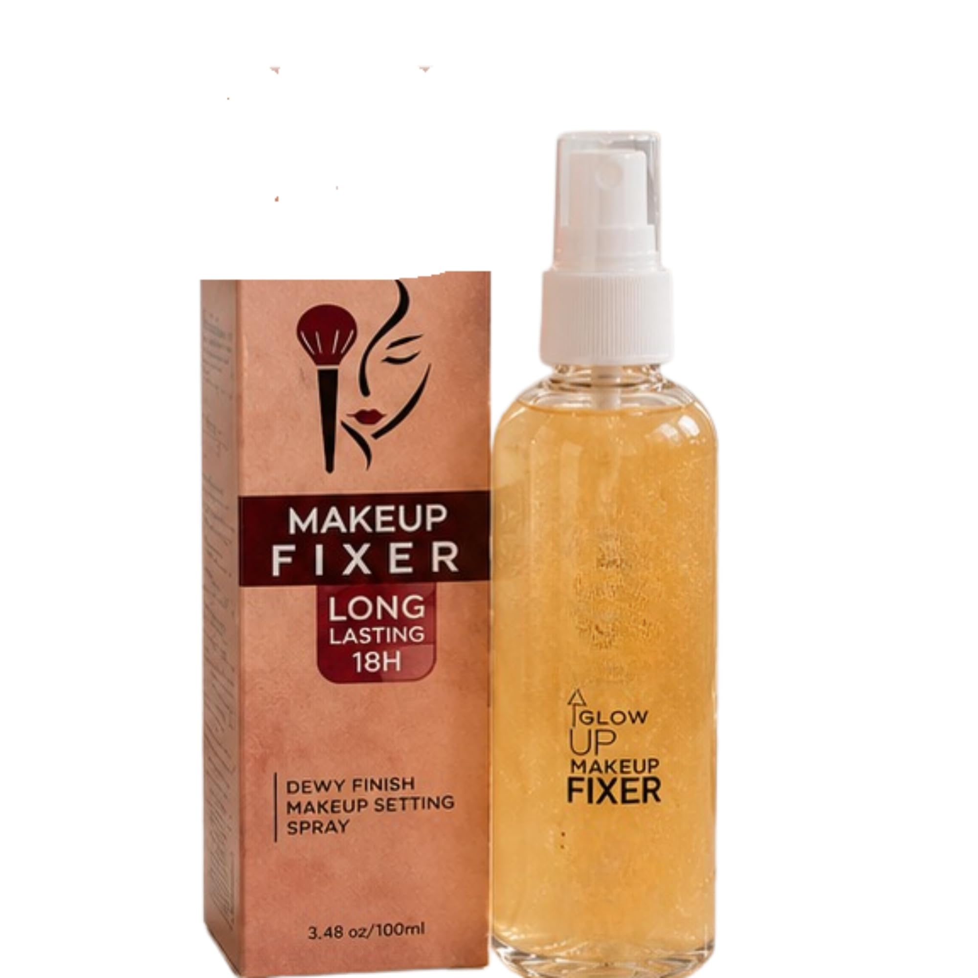 Glow Up Makeup Fixer Spray – 18H Long-Lasting Dewy Finish Makeup Setting Spray with Shimmer Glow, 100ml-image-18