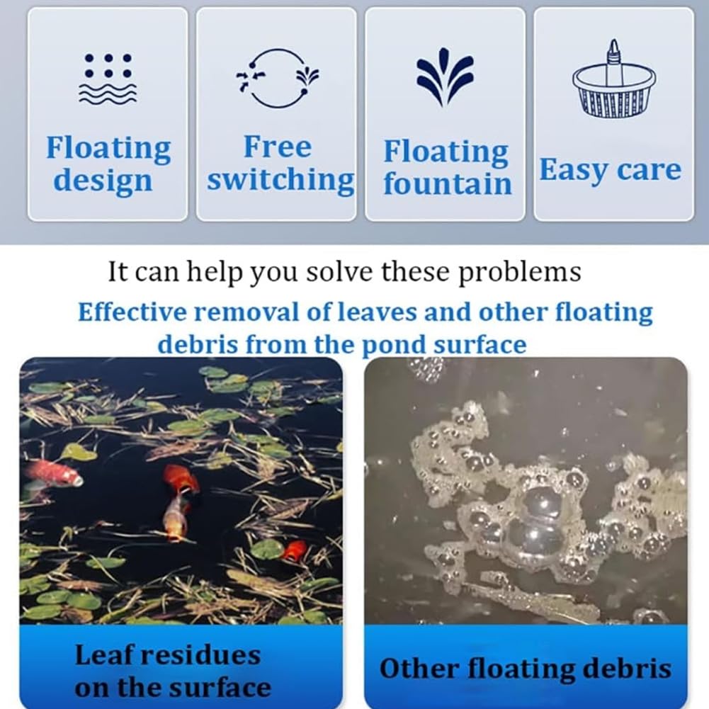 FURLOU Skimmer Flotante multifunción 2 en 1