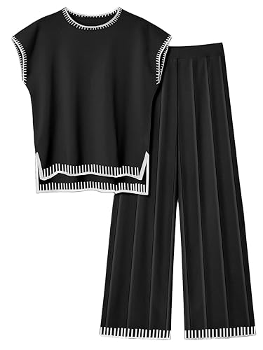 Womens Matching Sets Knit Sweater Sets 2 Pieces Outfits Pullover