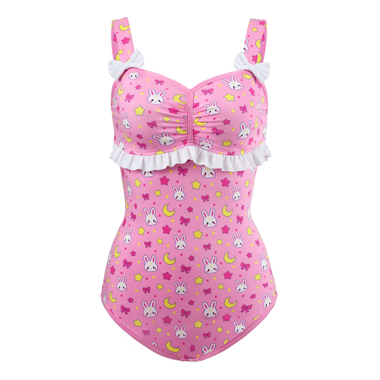 LittleForBig Bawełniany śpioszki Onesie Piżama Bodysuit-Usagi Moon/miś przyjaciele