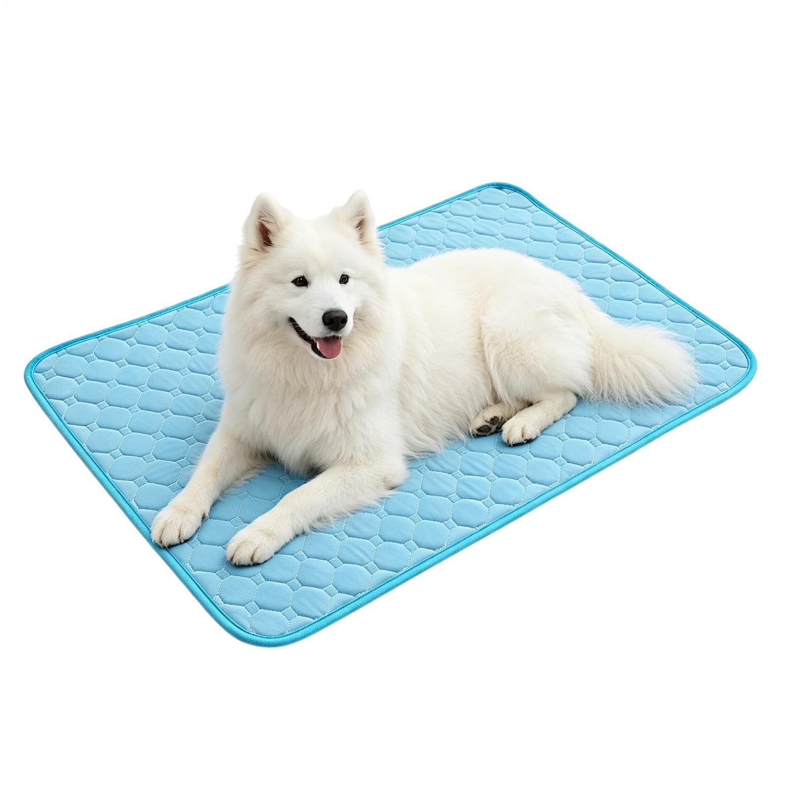 Cooling Mat for Dogs, Self Cooling Pet Pad for Cats, Washable Breathable, Foldable Portable, Heat Relief Pet Summer Sleeping Pad - for Crates Beds Cars Travel Indoor Outdoor