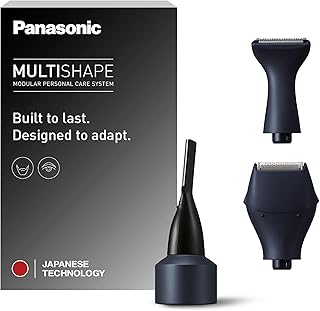 Panasonic ER-CDT1-A301 MULTISHAPE [Sistema de Cuidado Personal] Accesorios Cabezales de Afeitado y Recorte Detallado, Recortadoras de Cejas y Barba, Afeitadora Detallada, Color Negro