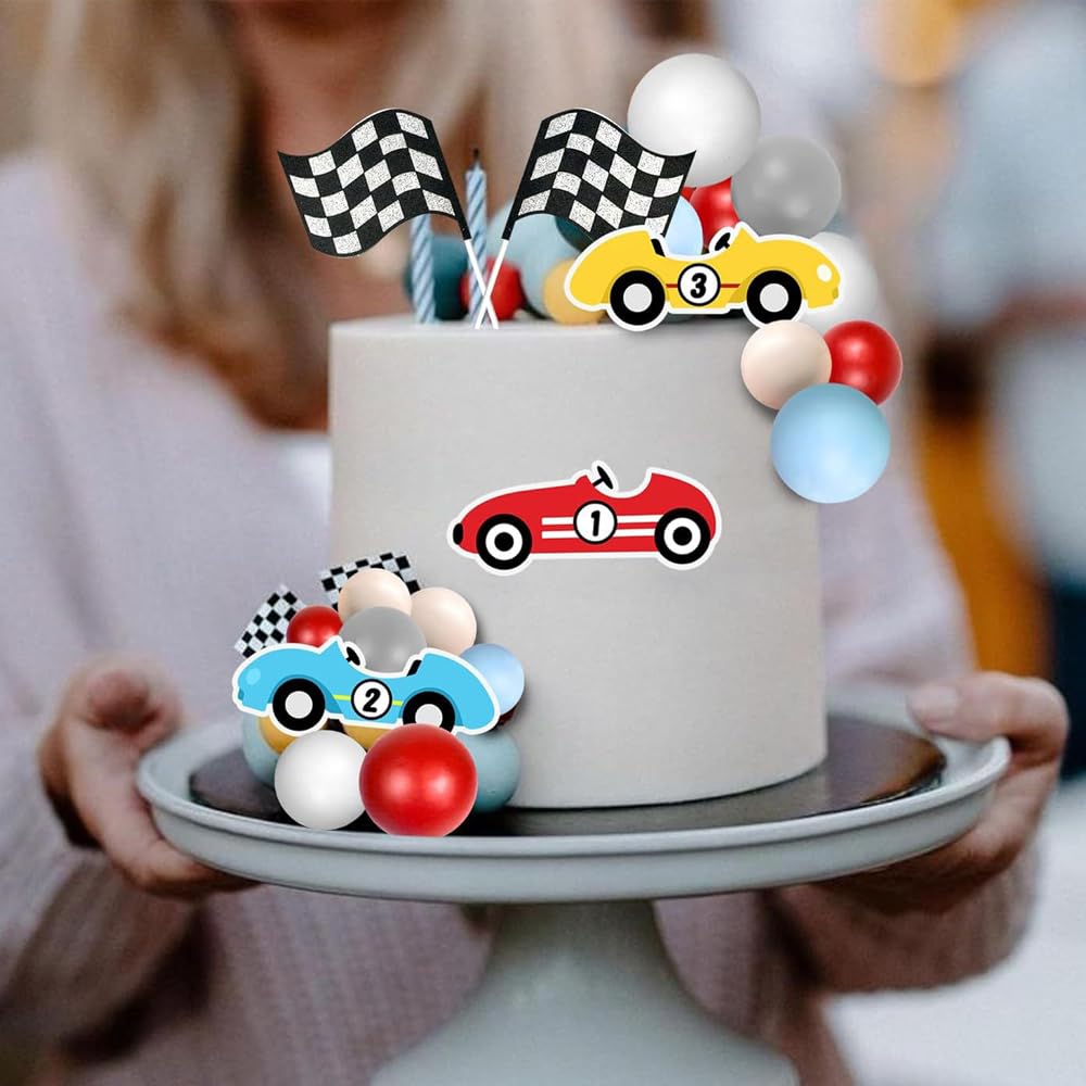 32-teiliges Bagger Cupcake Topper Set - Deko Für Kindergeburtstag, Baustellen-Motto, Mit Straßenschildern & Baufahrzeugen
