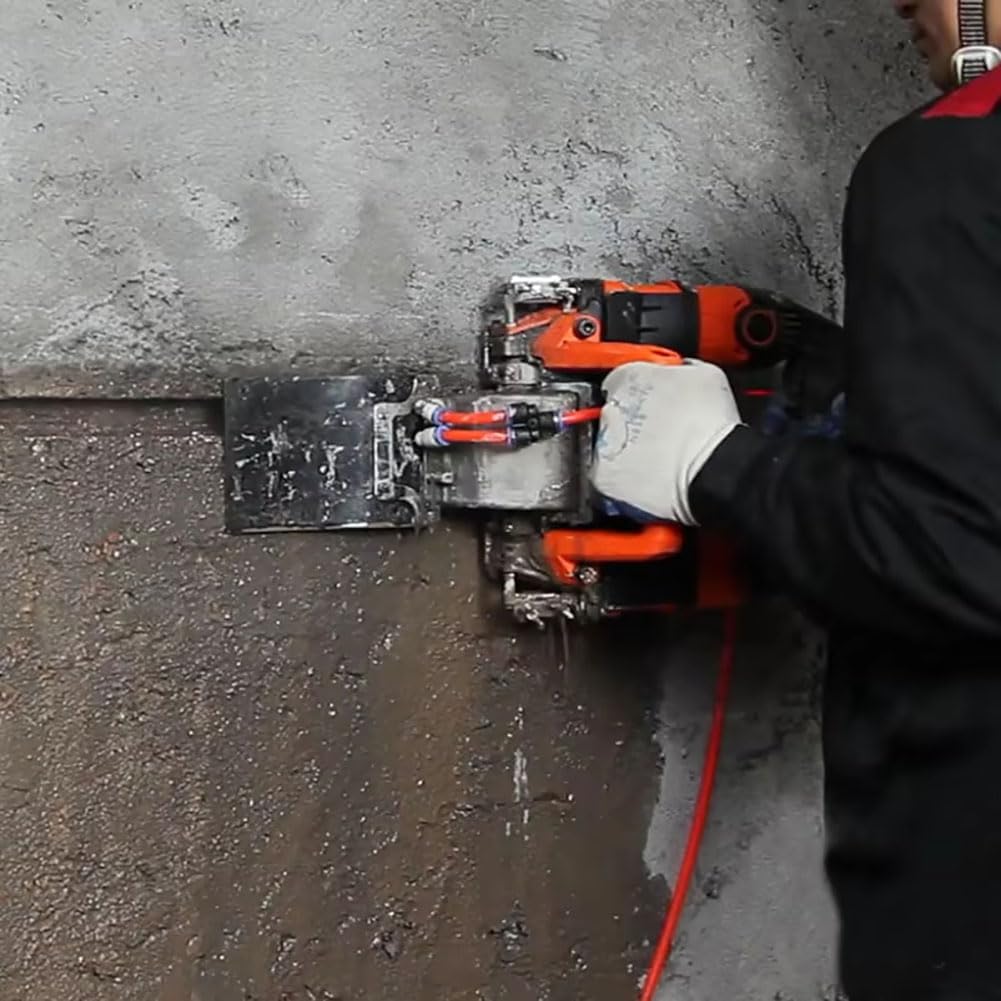 Rozadora de Pared eléctrica, con Hoja de Sierra de 140 mm, Profundidad de Corte 45 mm, Ancho de ranurado 72 mm, Piedra de hormigón